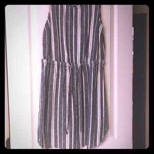 Blue and white dress